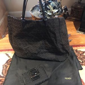 Authentic Fendi Large Tote and Wallet